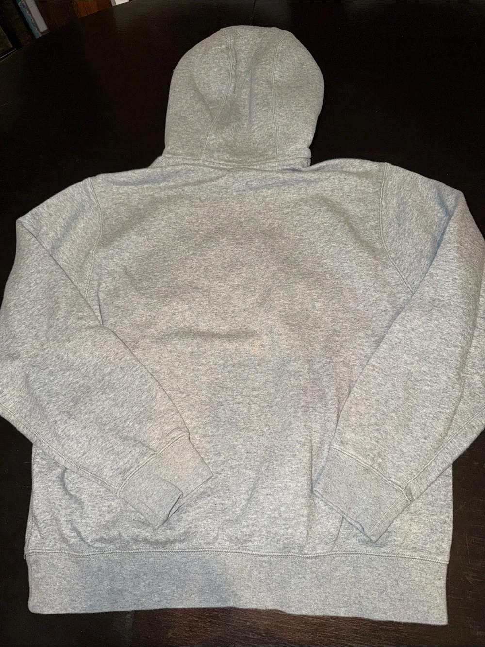 Nike Gray Crewneck with Orange Swoosh and Blue NIKE